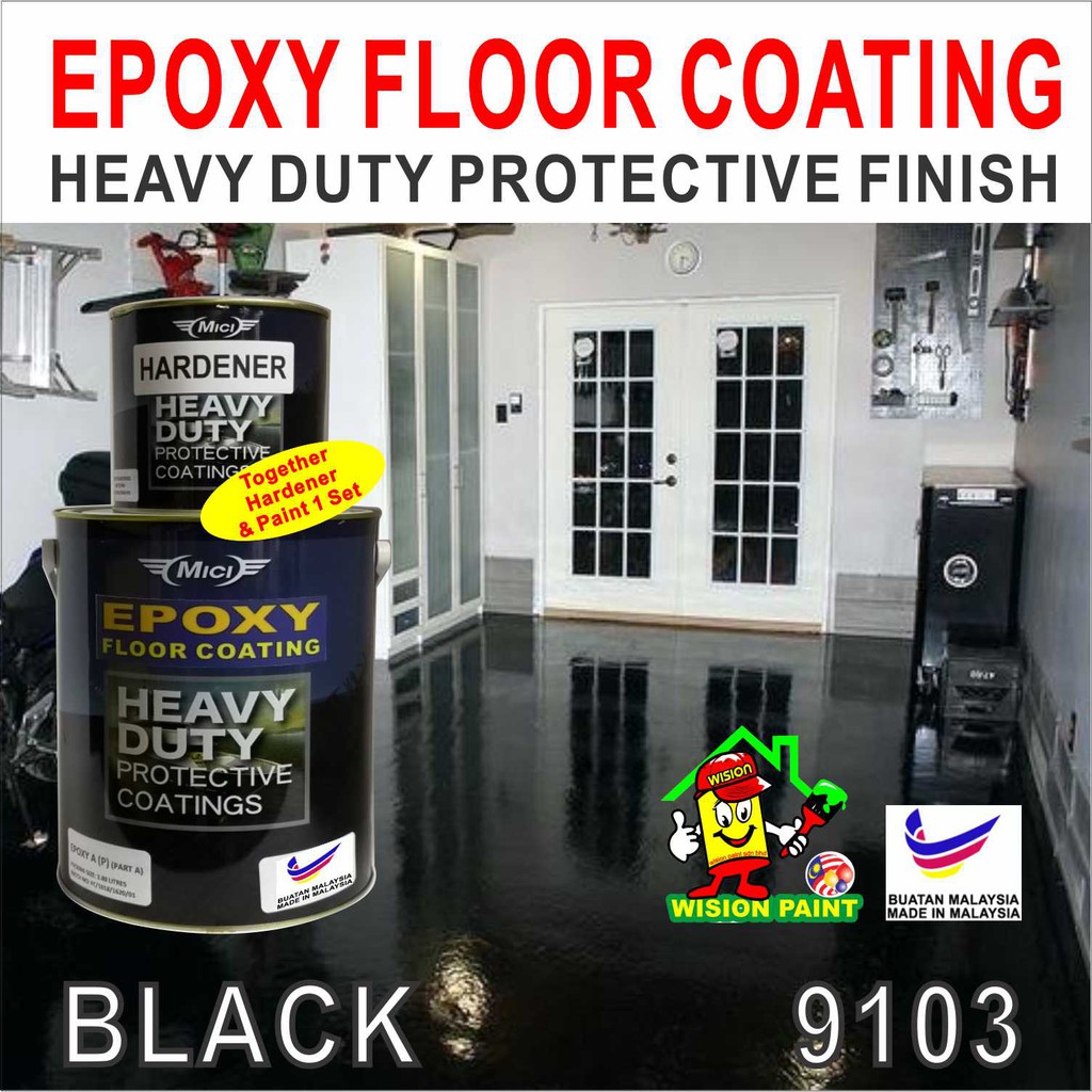 BLACK 9103 5L EPOXY FLOOR COATINGS FINISHES MICI 