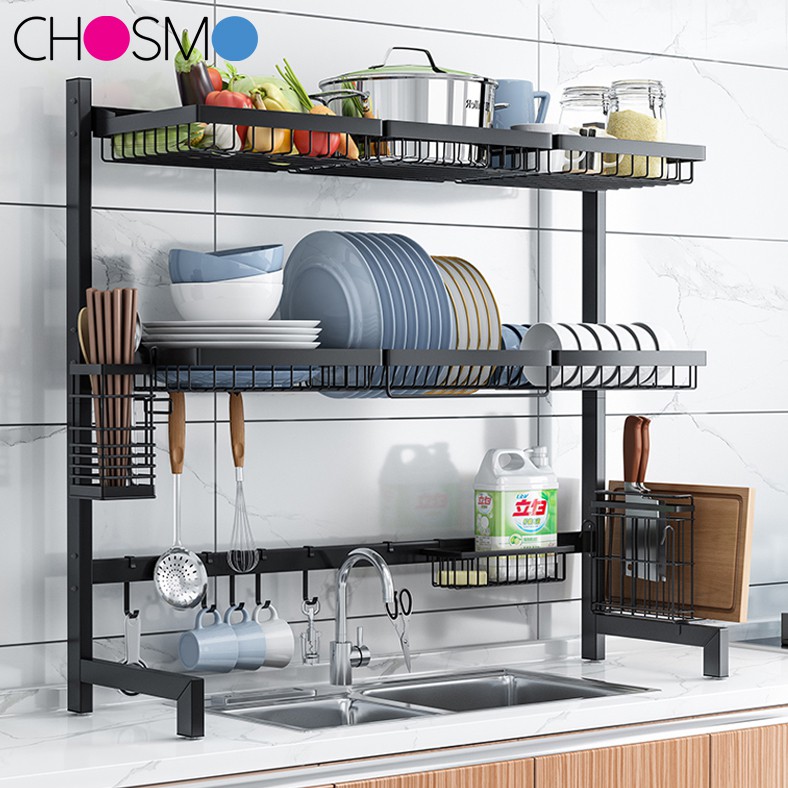 Kitchen Rack  Stainless Steel Dish  Rack  2 Tier Rak Pinggan 