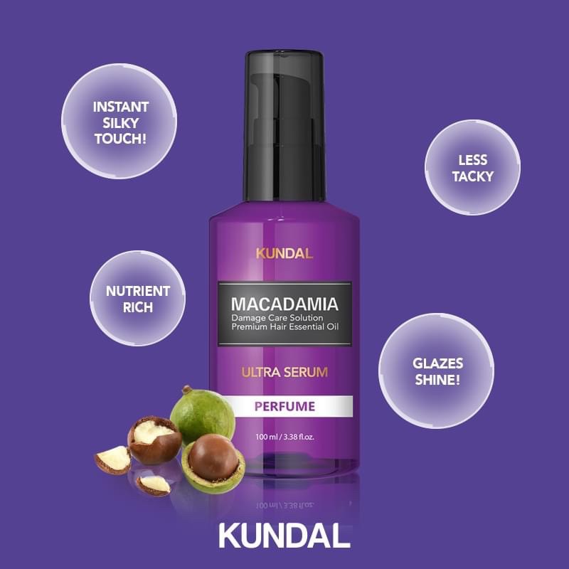 KUNDAL Macadamia Damage Care Solution Premium Hair Essential Oil ULTRA  SERUM 100ml | Shopee Malaysia