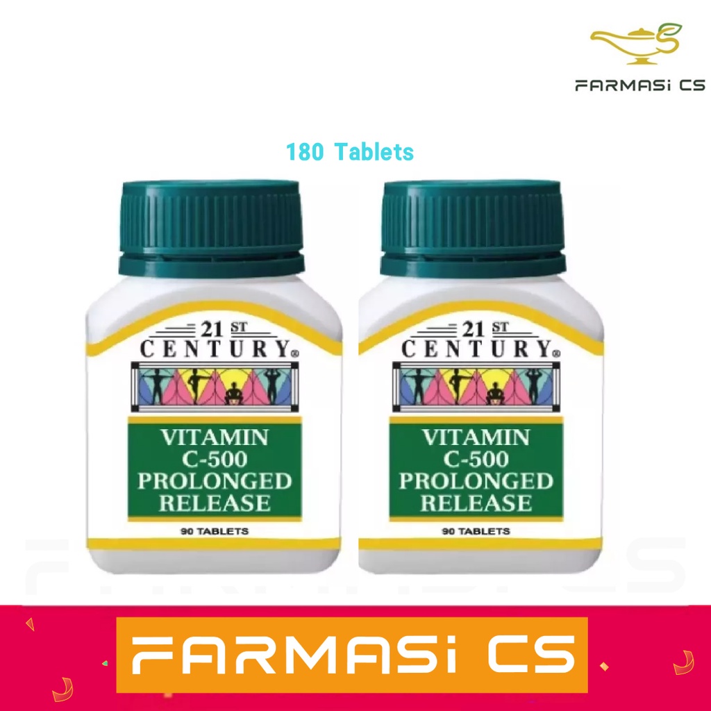 21st Century Vitamin C 500mg Prolonged Release 90 Tablets X 2 Bottles   851b7ad3621bff8fbf9e191833937e17