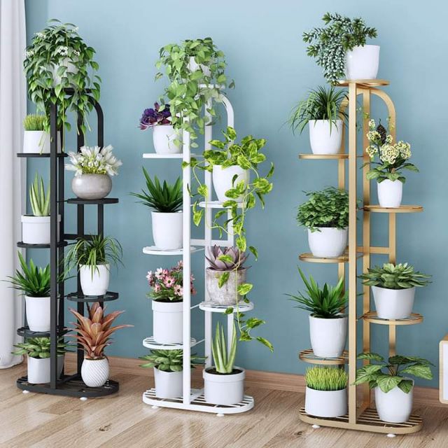 Rak pasu  bunga  bertingkat  besi iron flower pot stand  shelf 