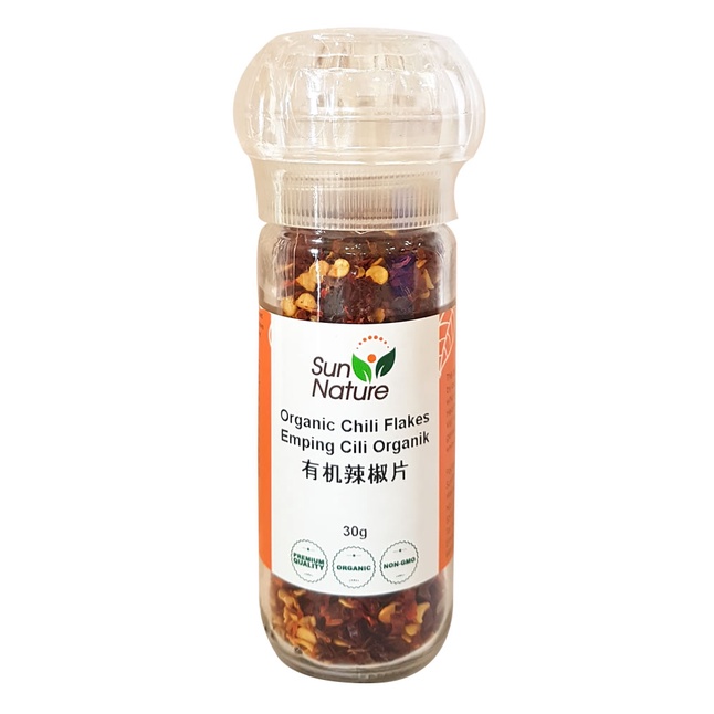 Sun Nature - Organic Chili Flakes 30G (Grinder)