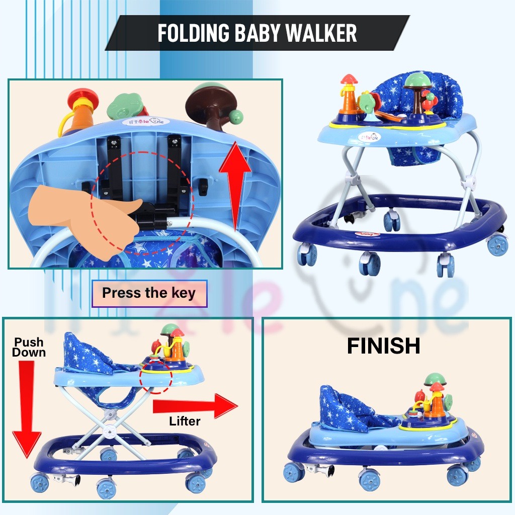 Baby Walker Little One walker baby murah with Play Toy And Music walker