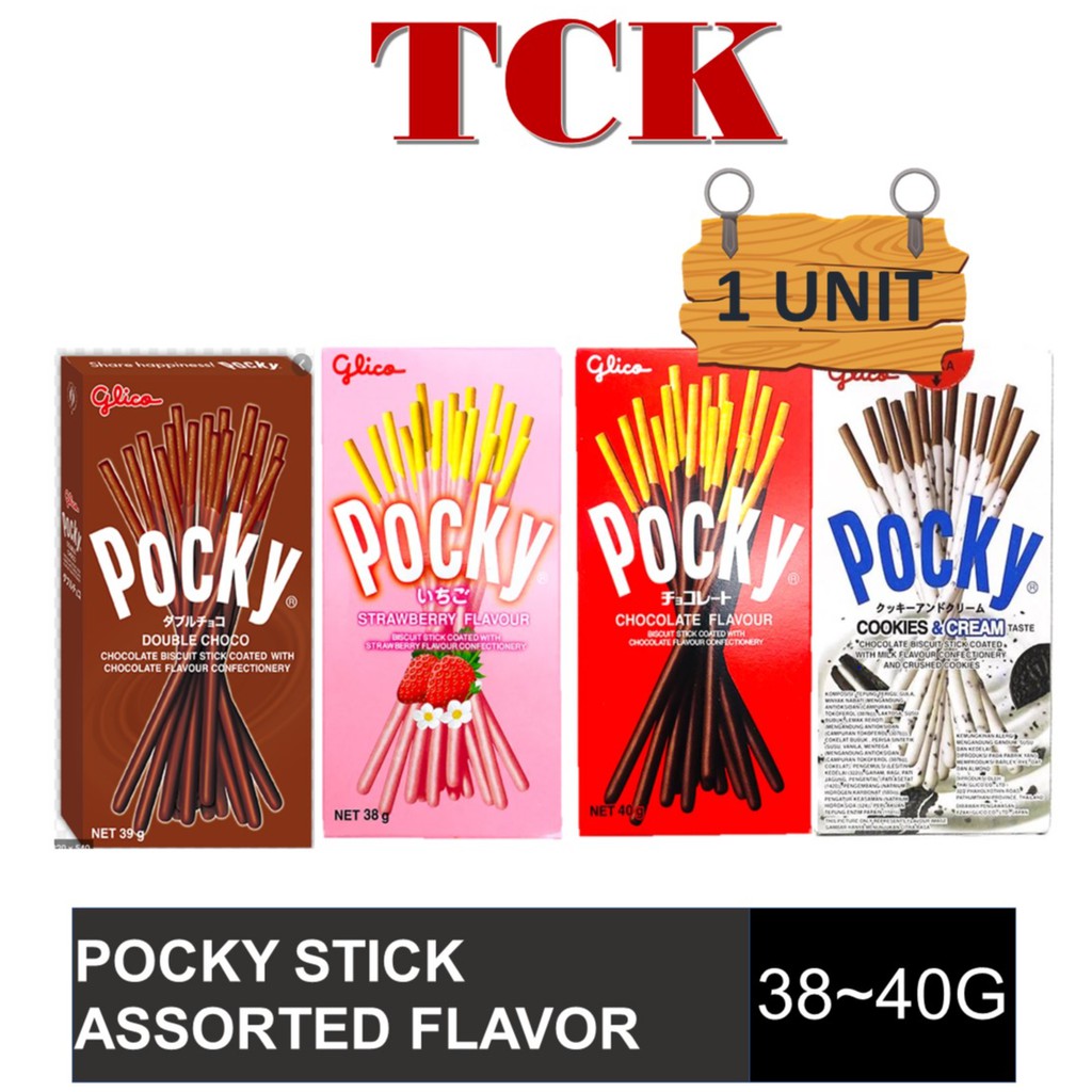 Pocky Assorted Flavor Strawberry Double Choco Chocolate Coockies