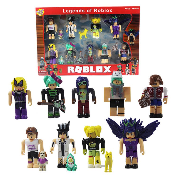 Legends Of Roblox Building Blocks 9pcs Set Dolls Virtual World Games Robot Toys Shopee Malaysia - roblox champions roblox citizens toys games bricks