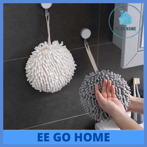 Chenille Hand Towel Kitchen Hanging Towel Ball Good Absorbent Soft Plush Chenille Hanging Towel Quick Drying擦手布球