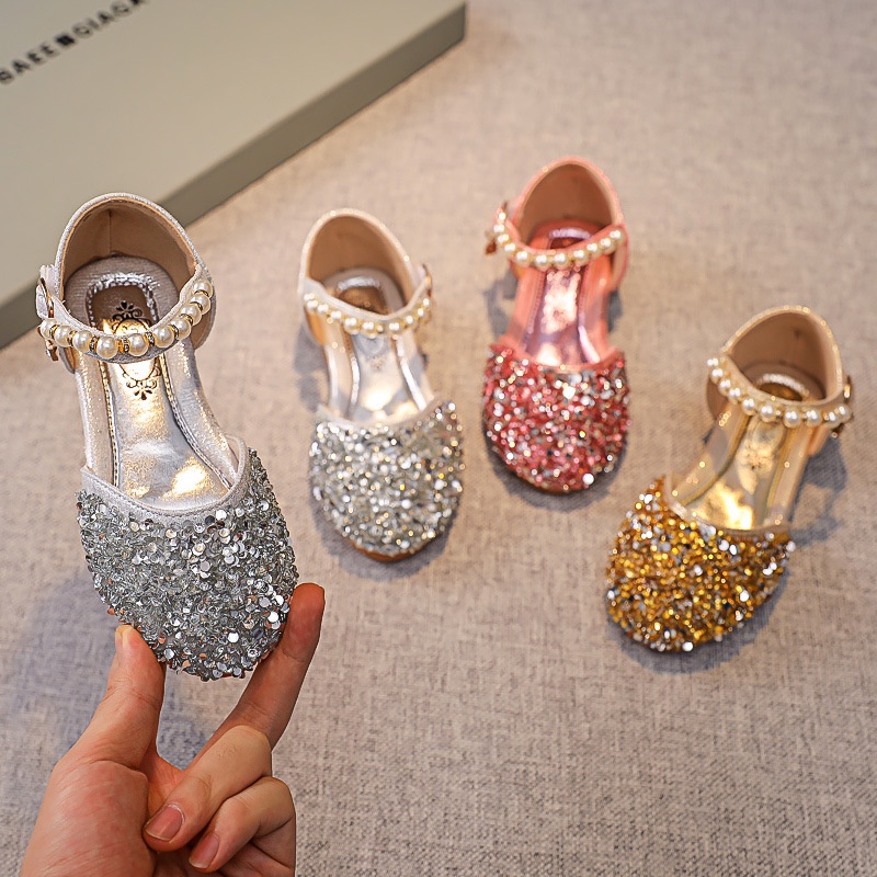 Fashion Sequins Girls Dress Shoes Kids Students Party Shoes Children  Princess Sandals Size 21-36 | Shopee Malaysia