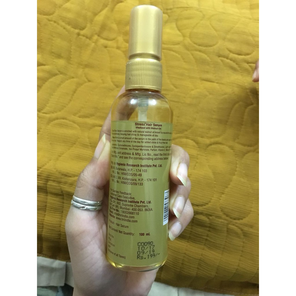 Streax Hair Serum Vitalized With Walnut Oil For Soft & Silky Hair 100ml |  Shopee Malaysia