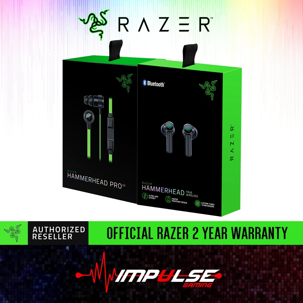 Razer Gaming Earbuds Hammerhead Pro V2 True Wireless Hammering In The Bass Shopee Malaysia