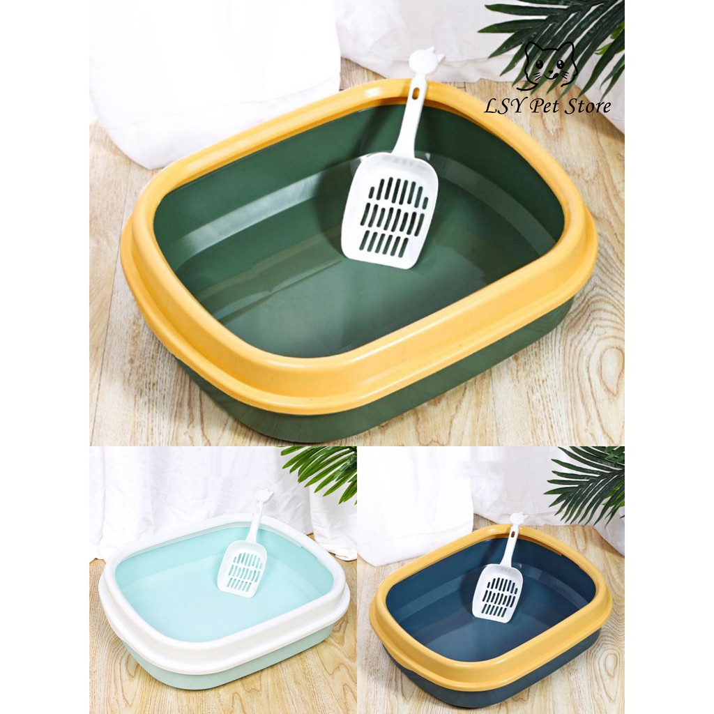 Cat Litter Box Tandas Kucing Bekas Pasir Kucing FREE Scoop | Shopee ...