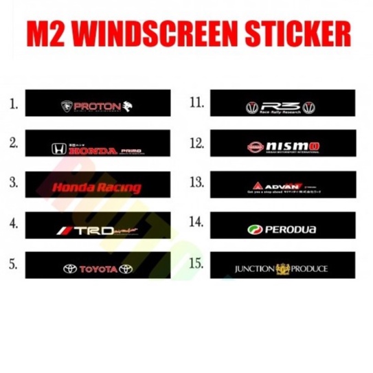 Car Windscreen Sticker Ready Stock - ( 20 Designs ) | Shopee Malaysia