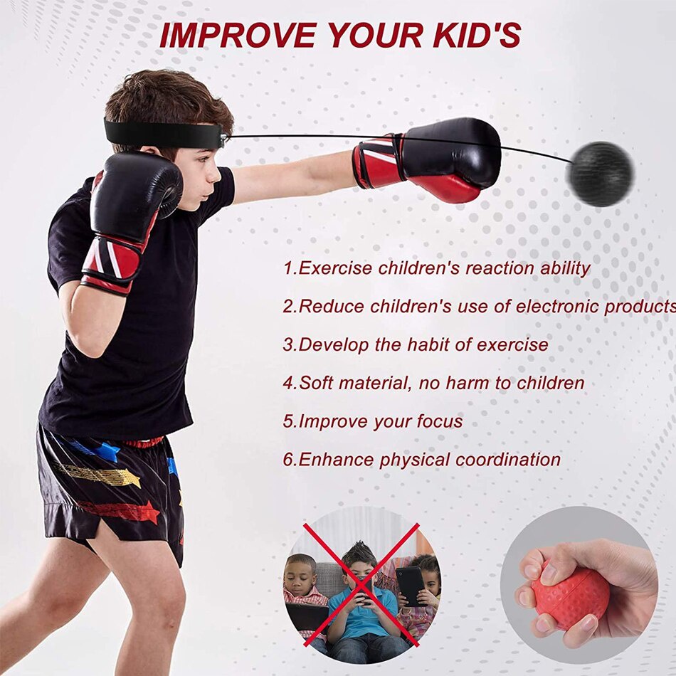 Reliable Purpose Worthdefence Kick Boxing Reflex Ball Head Band Fighting Speed Training Punch Balls Muay Tai MMA Exer... - Image 5