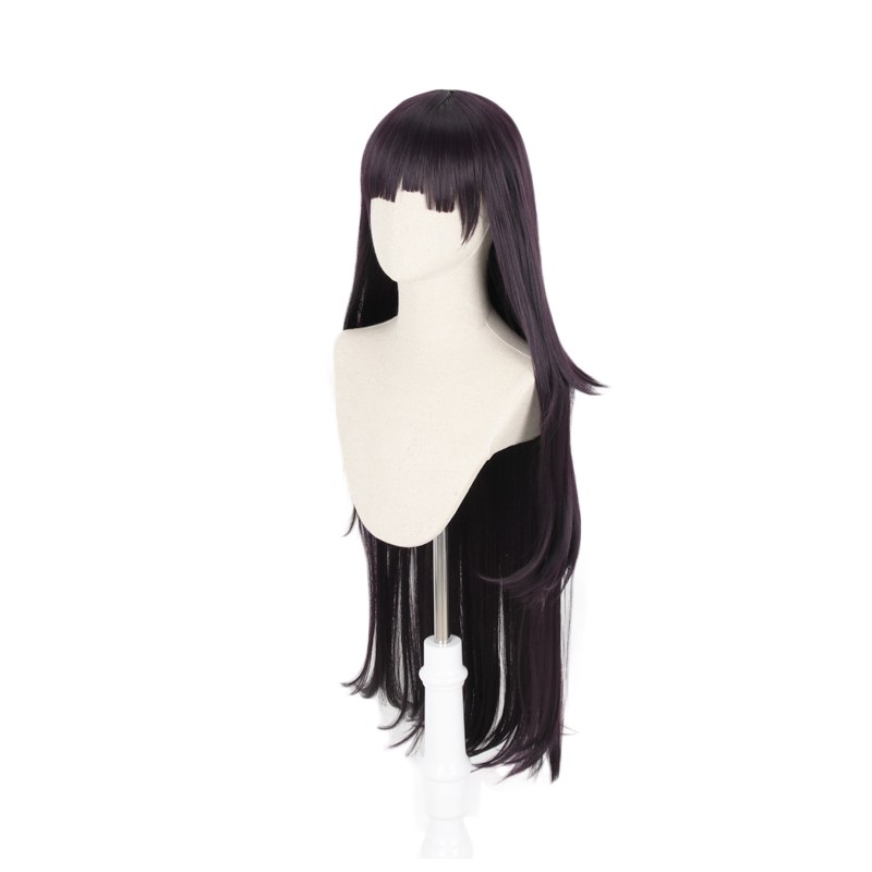 Dangan-Ronpa Tsumiki Mikan 100cm Dark Purple Long Wavy Cosplay Wig