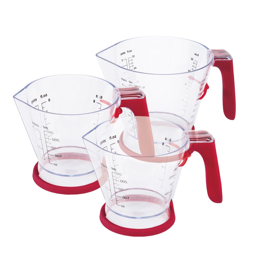 Zyliss Measuring Cup Set (3 in 1) Plastic Transparent Measuring Jug Cawan Penyukat Kitchen Baking Scale | Shopee Malaysia