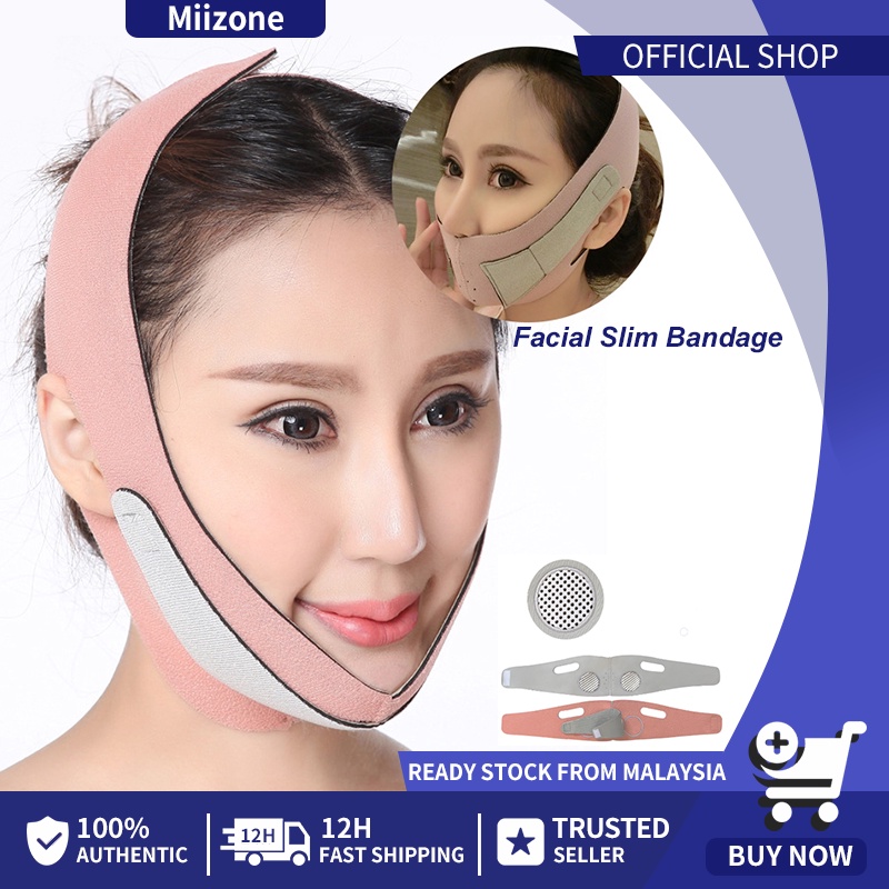READY STOCK]Face Double chin strap Vface belt facial lifting bandage Lifting chin cheeks Facial