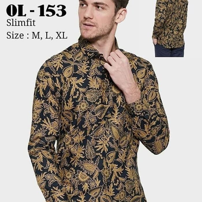 slim fit batik shirt