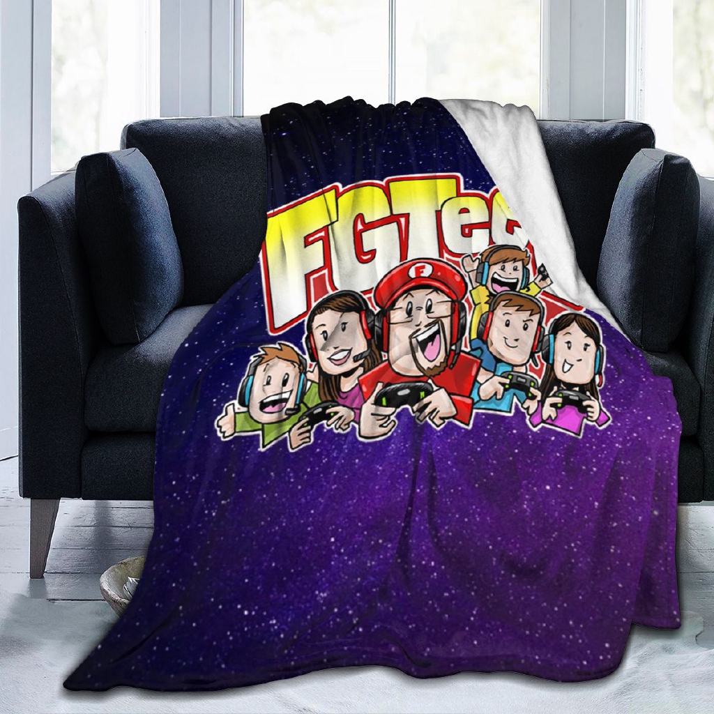 FGTeev Family Gaming Sofa Blanket Ultra Soft And Warm Throw Blankets For Couch Bed Outdoor Shopee Malaysia