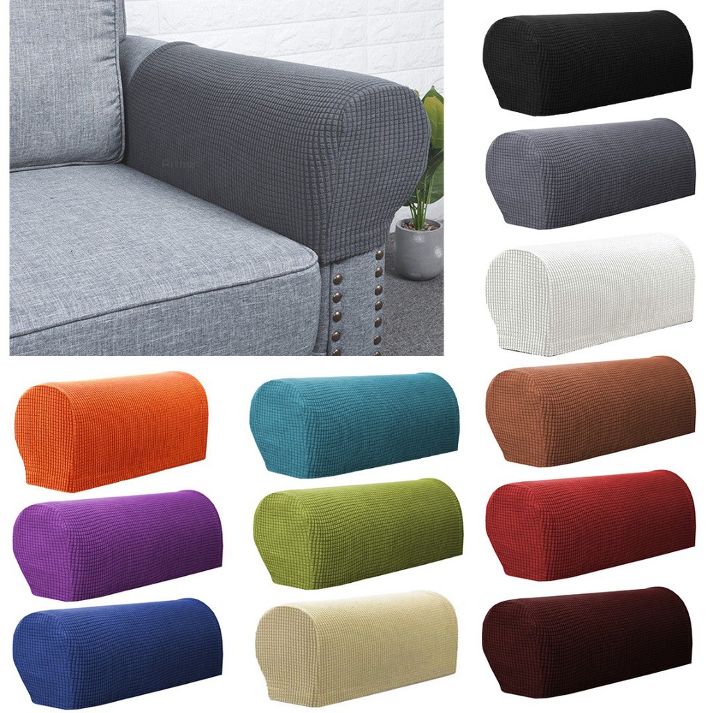 2PCS Premium Armrest Covers Sofa Couch Chair Arm Rest Protectors Cover Set  USA 