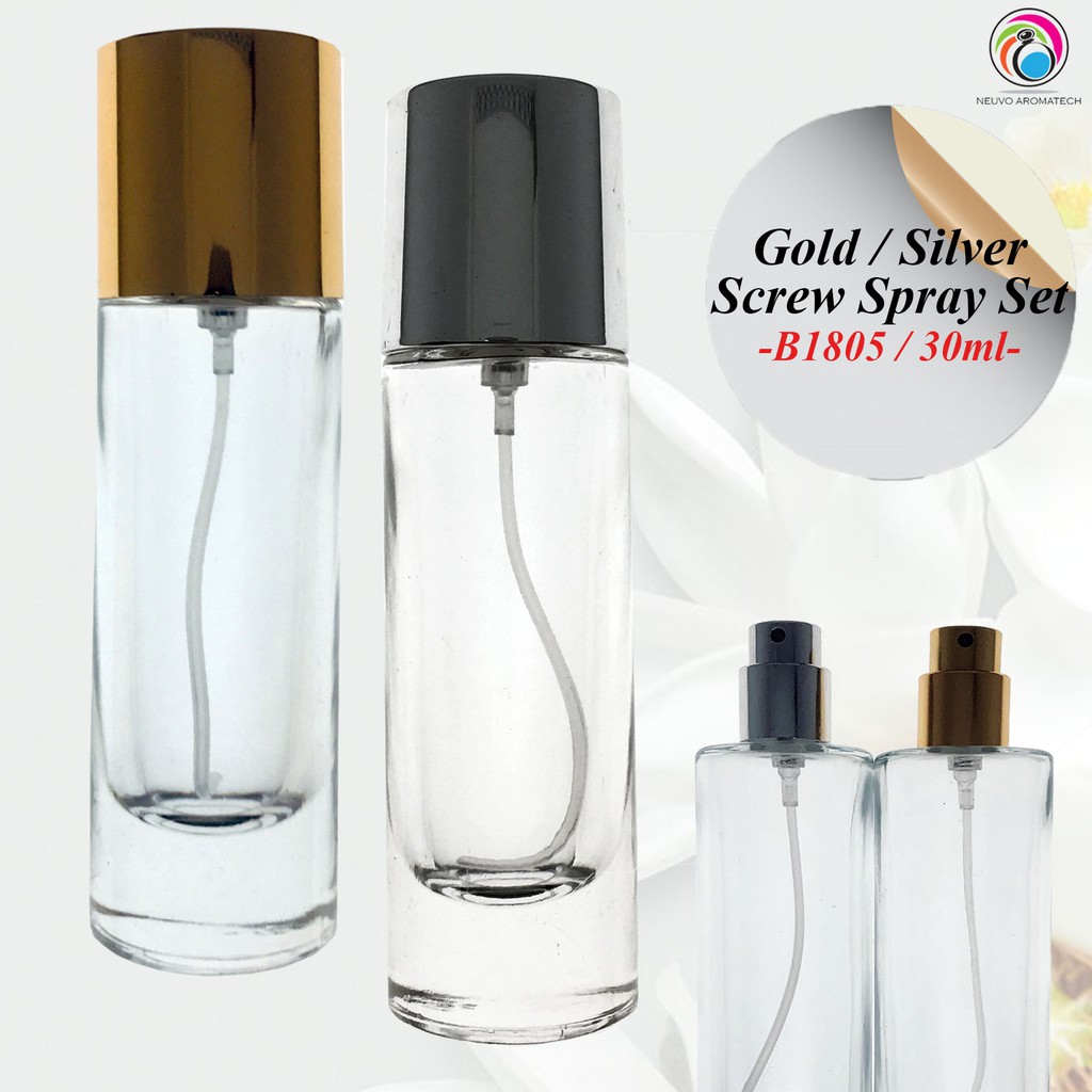 BOTTLE DEXANDARA CLEAR 30ML 35ML CAP GOLD SILVER BOTOL  