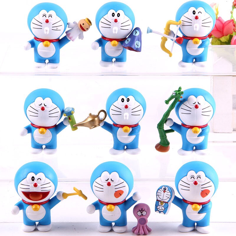 9pcs/set Anime Cartoon Doraemon Mini PVC Doraemon Action Figure Model Toys  Dolls Secret Tools Child Toys | Shopee Malaysia