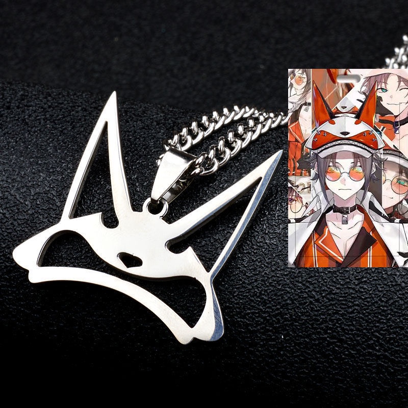 Luxiem Rainbow Club Fan Merchandise Mysta Rias Virtual Anchor Titanium Steel Pendant Necklace Hip-Hop Unique Company Doujin Peripheral Hip Hop 7.30