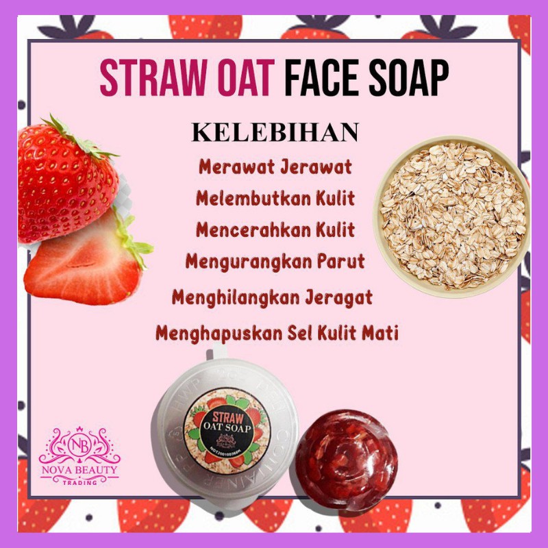 Sabun Penyeri Wajah Straw Oat Nova Beauty Shopee Malaysia