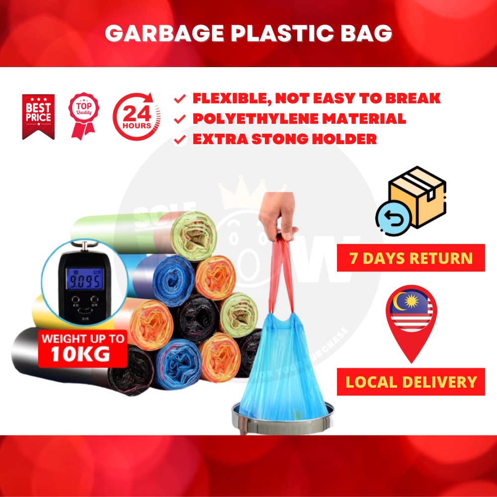 Automatic Closing Garbage Bag Easy Pull Dustbin with Rope DRAWSTRING