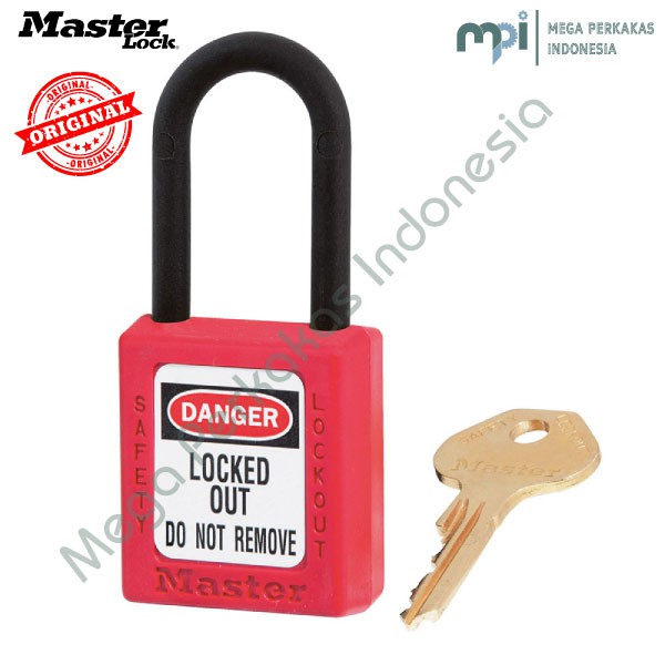 Safety Padlock LOTO Master Lock 406 RED Thermoplastic Padlock