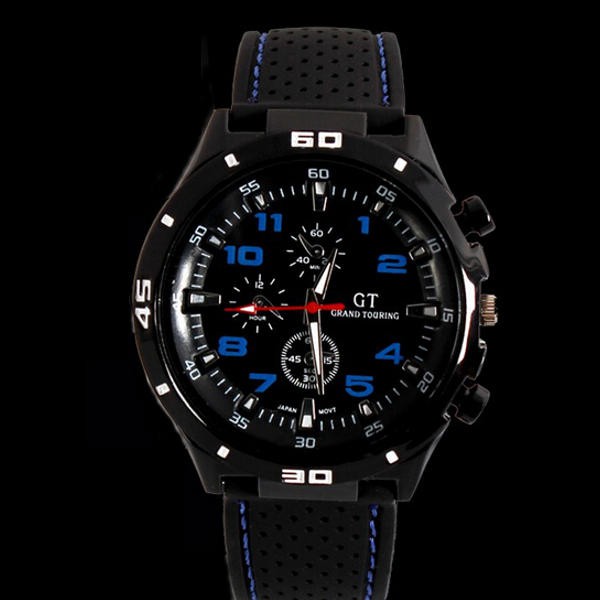 GT 54 GRAND TOURING Silicone Band Quartz Analog Sport Watch