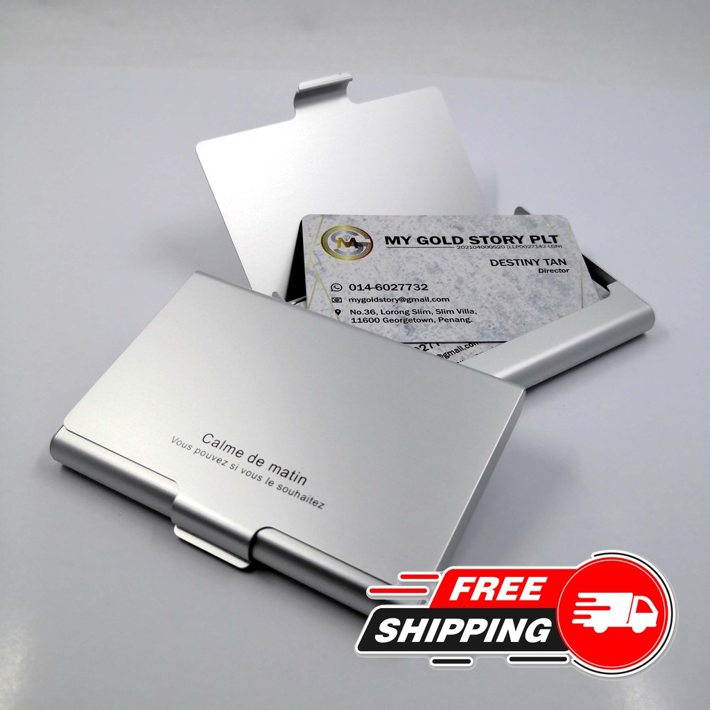 Aluminum Alloys Pocket Business Name Card Holder Shopee Malaysia