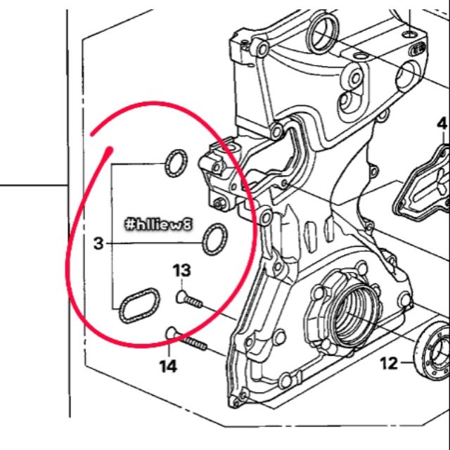 honda civic timing cover