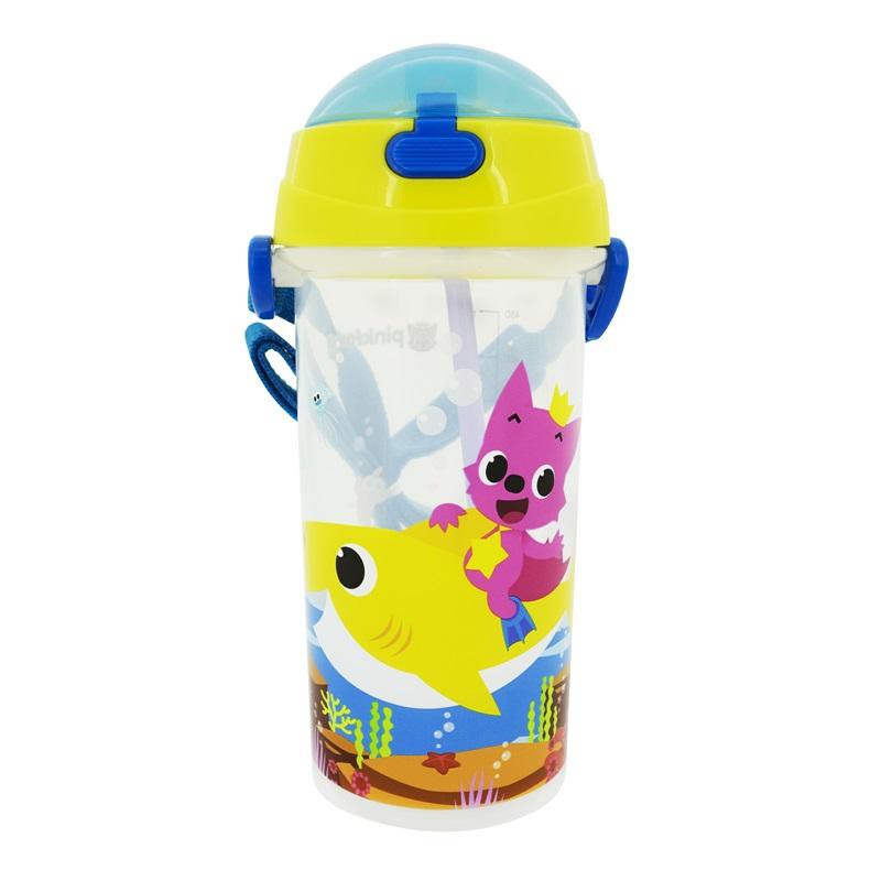 Pinkfong Baby Shark 550ml Tritan Water Bottle with Straw for Kids ...