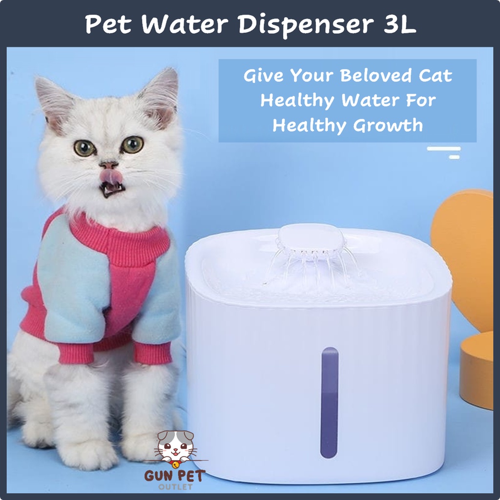 GUN PET Water Fountain Dog Water Feeder Cat Water Feeder Bowl 3L Feeder Water Dispenser Electric Automatic 宠物饮水机