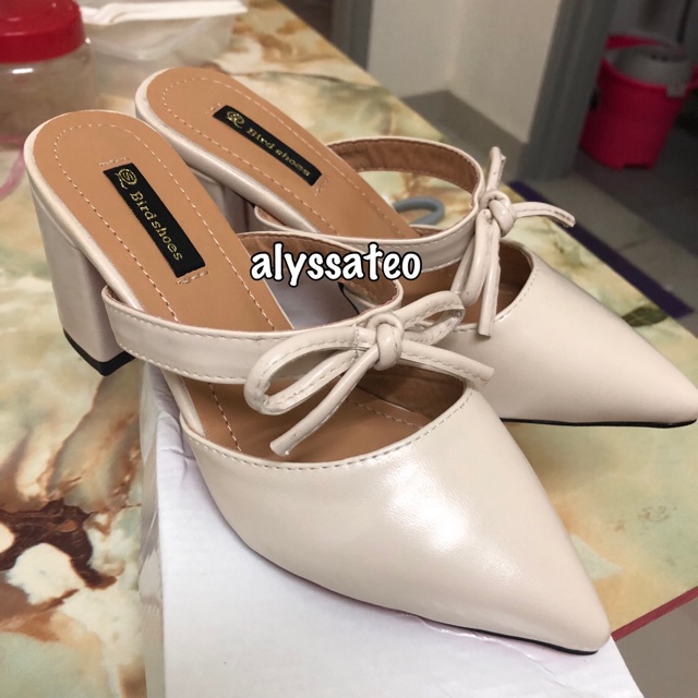 (PO) Petite Ribbon Slip Ons Heels