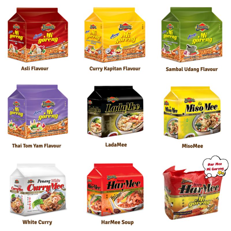 [TKM] Ibumie Instant Noodles Mi Goreng / Sup | Shopee Malaysia