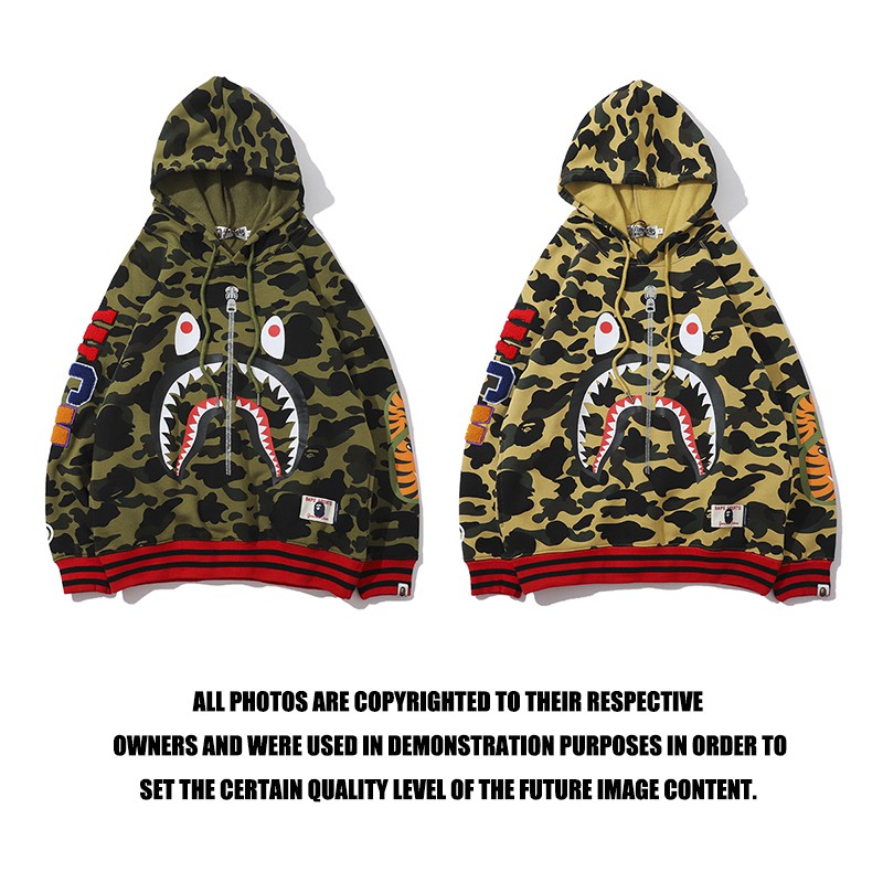 bape aurora shark hoodie