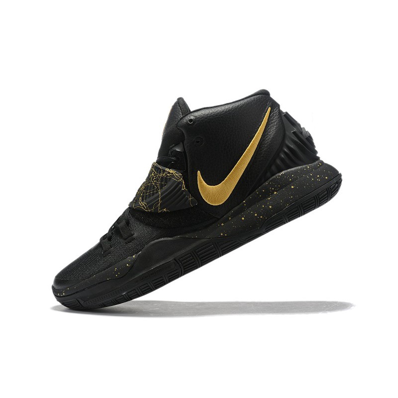 kyrie irving shoes black and gold