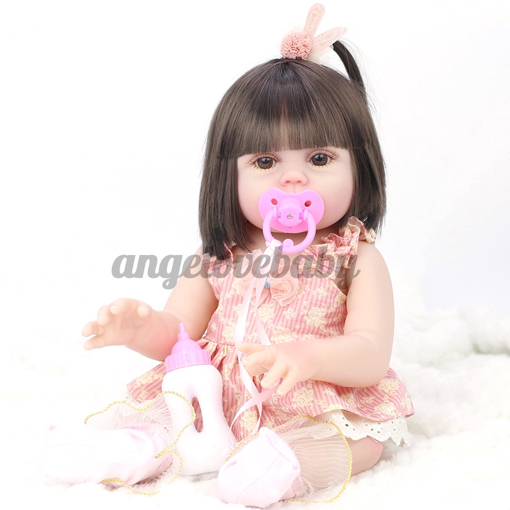 20Inch Cute Reborn Baby Girl Doll Stroller Sleeping Toy Silicone Vinyl  W/Clothes | Shopee Malaysia