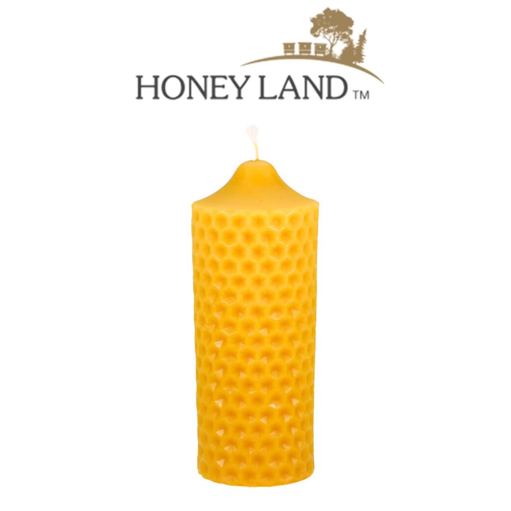 Beeswax Honeycomb Cylinder Candle (+/-270g) - Lilin Hiasan Beewax Candle