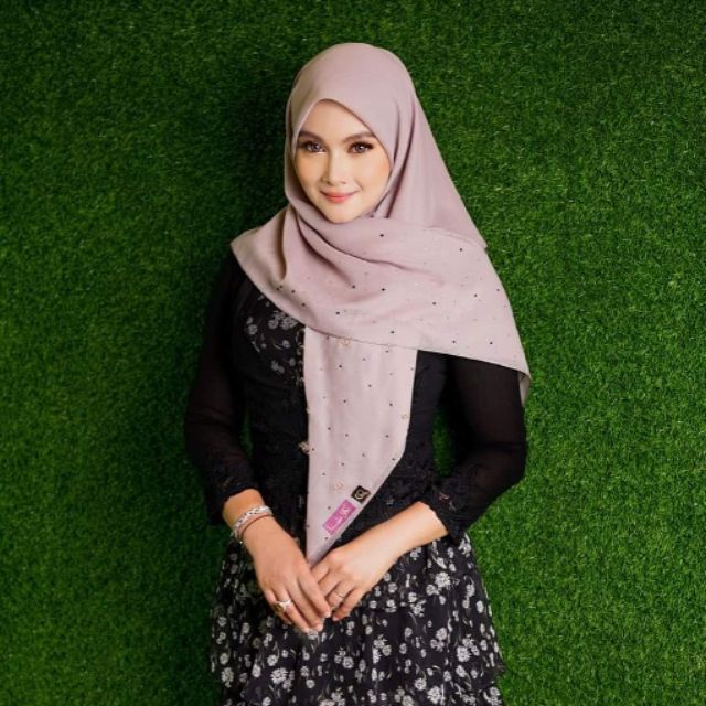 [READY STOCK] Tudung Bawal Aidijuma Che Puan Bini Bongsu - Purple Grey