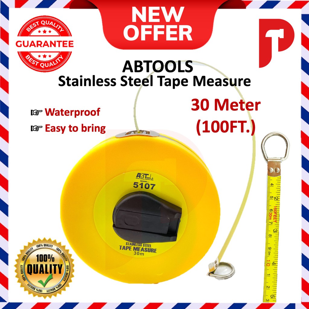 Stainless Steel Measuring Tape Ready Stocks 30 Meter (100FT)