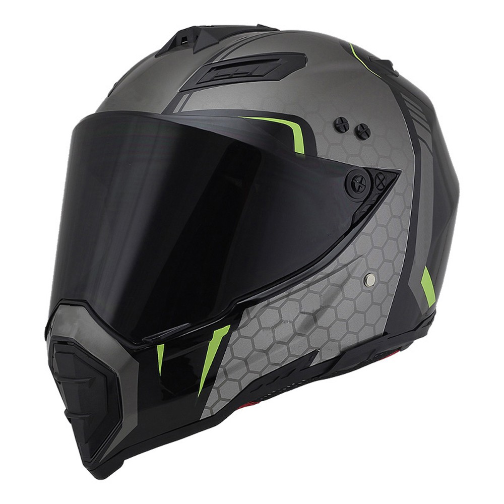 Woljay Dual Sport Off Road Motorcycle helmet Dirt Bike ATV D.O.T certified XL, Black 