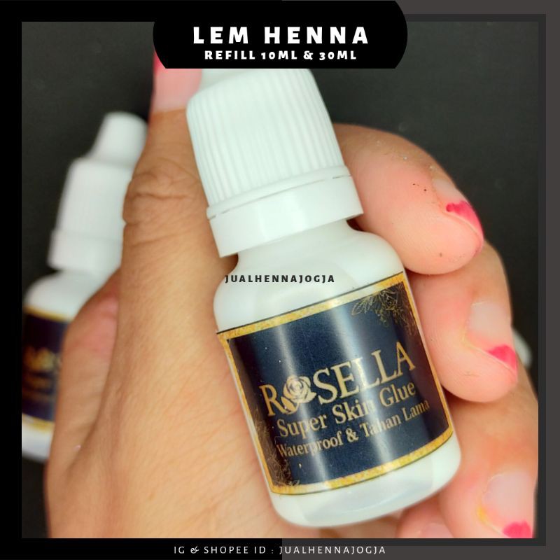 Henna ROSELLA Glue Glue Henna Rosela Skin Glue refill white gold Henna