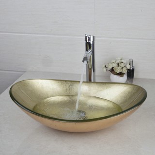 Art Solid Glass Basin Counter Top Wash Bathroom Vessel Sink