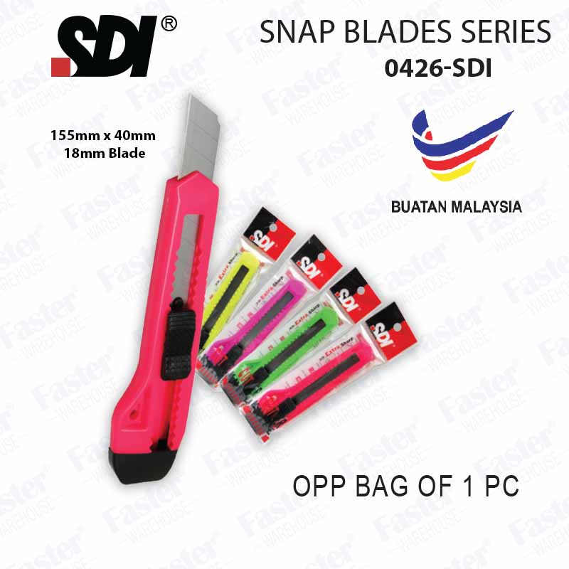 SDI 0426ASDI Cutter Knives 155mm x 40mm / 18mm (1 pc/pack) Shopee