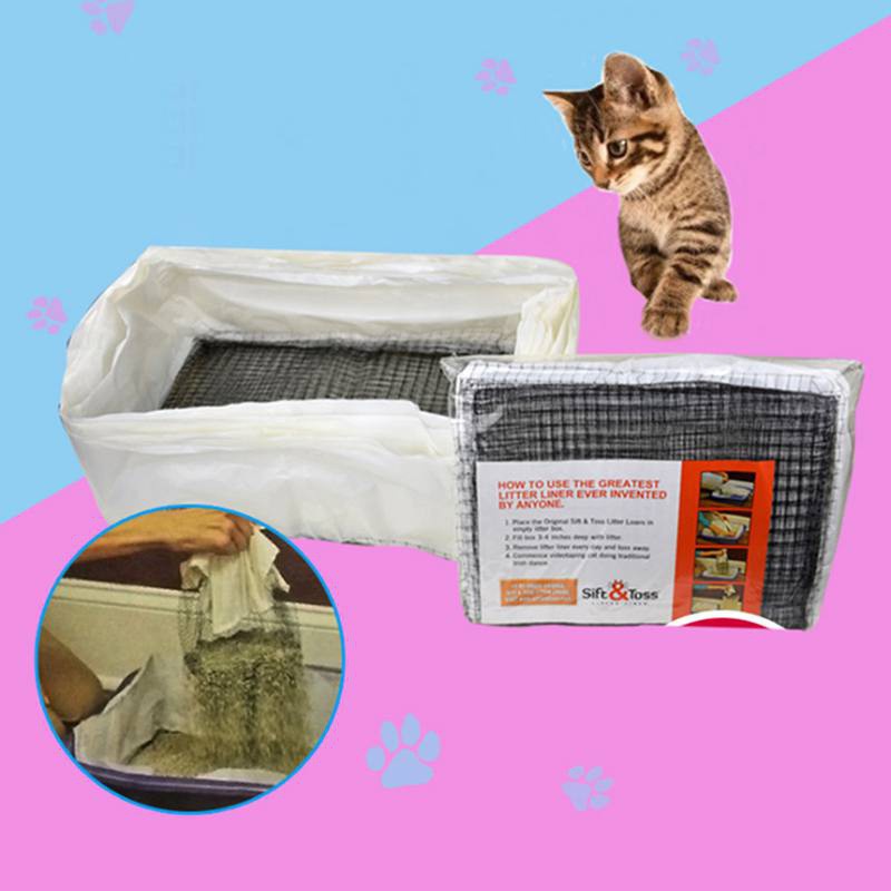 Reusable Cat Feces Filter Kitten Hygienic Sifting Litter Box Liners