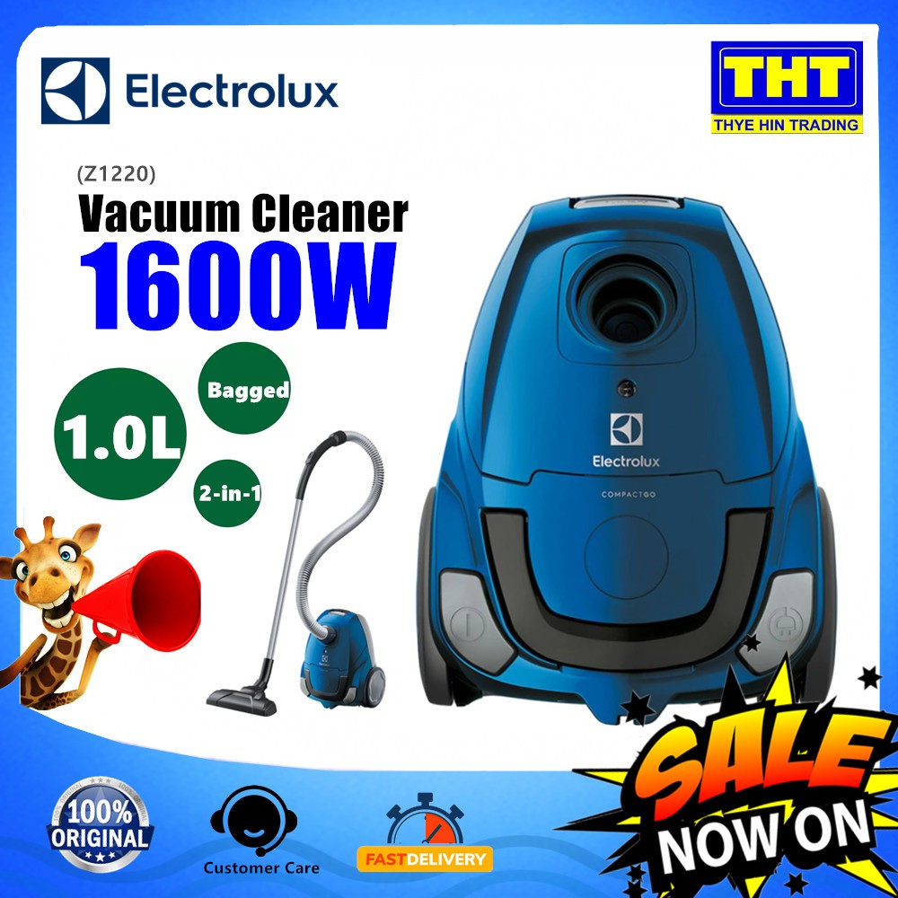Electrolux 1600W Compact Bagged Vacuum Cleaner Z1220 Shopee Malaysia