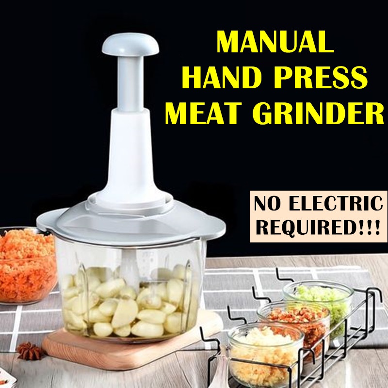 [Local Seller] EXTRA GIFT Manual Hand Press Food Processor Multifunction Gourmet Cuisine Hand Pat