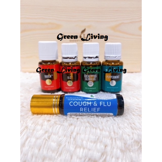 Cough & Flu Pre Dilute Essential Oil Roll On 10ml / Natural Remedy Sesak Dada Batuk Kering Selsema Flu Fever Deman Sakit