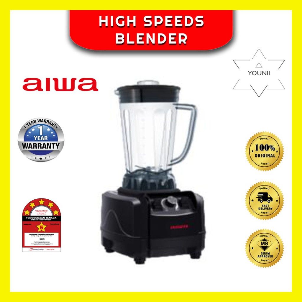 AIWA AW8628HSB HIGH SPEEDS BLENDER (1500w) Shopee Malaysia
